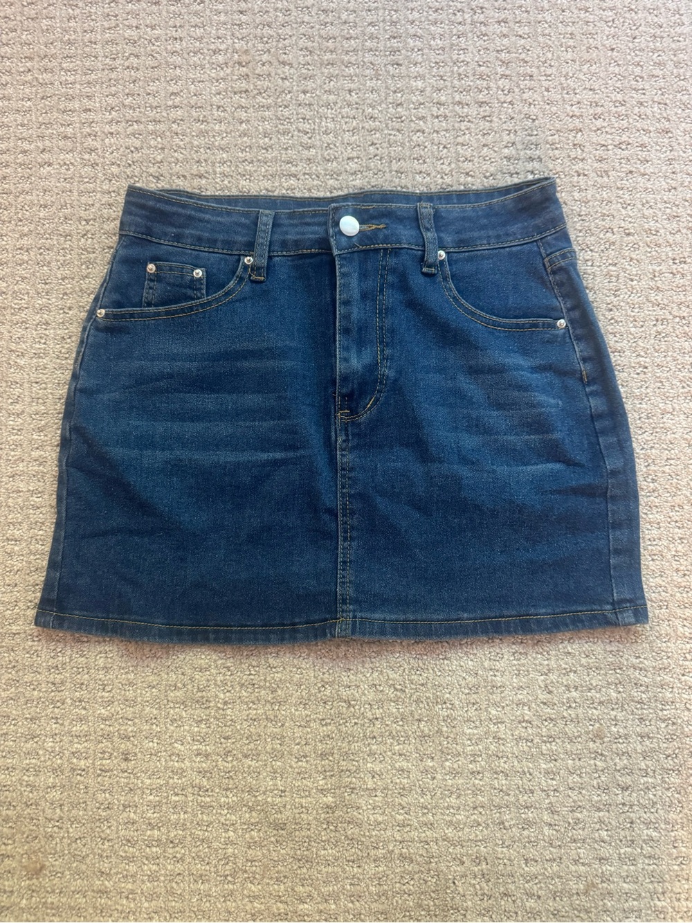 Dark Blue Denim Mini Skirt